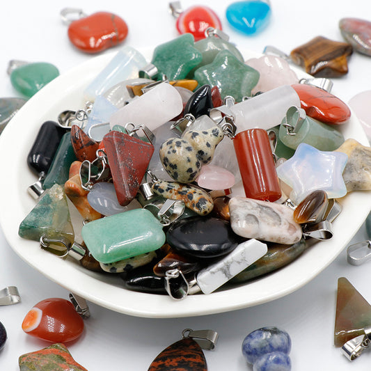 Agate Stone Small Mixed Color Style Pendants