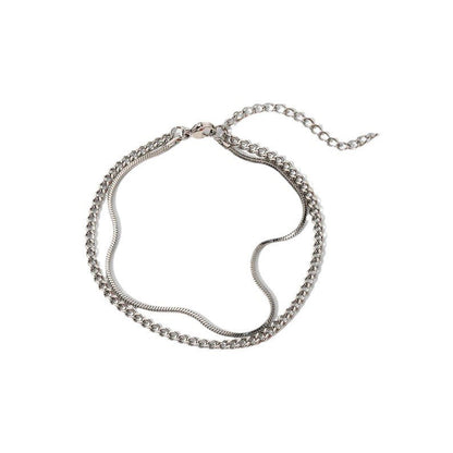 Men's Cool Style Trendy Cuban Link Chain Double Bracelets