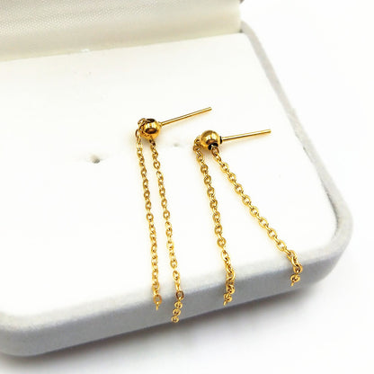 Style Titanium Steel Silicone Vacuum Gold-plated Ornament Accessories Earrings