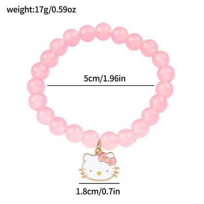 Anime Hello Kitty Clow Beaded Ornament Bracelets