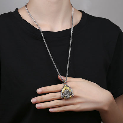 Women's & Men's Plated Thai Sier Yellow God Of Wealth Necklaces