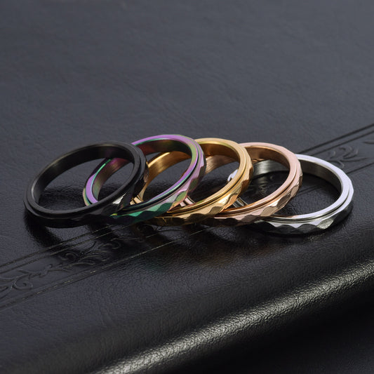 Women's Cut Narrow Version Forefinger Stainless Steel Rings