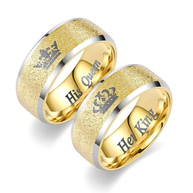 Titanium Steel Couple Fashion Hand Accessories Rings