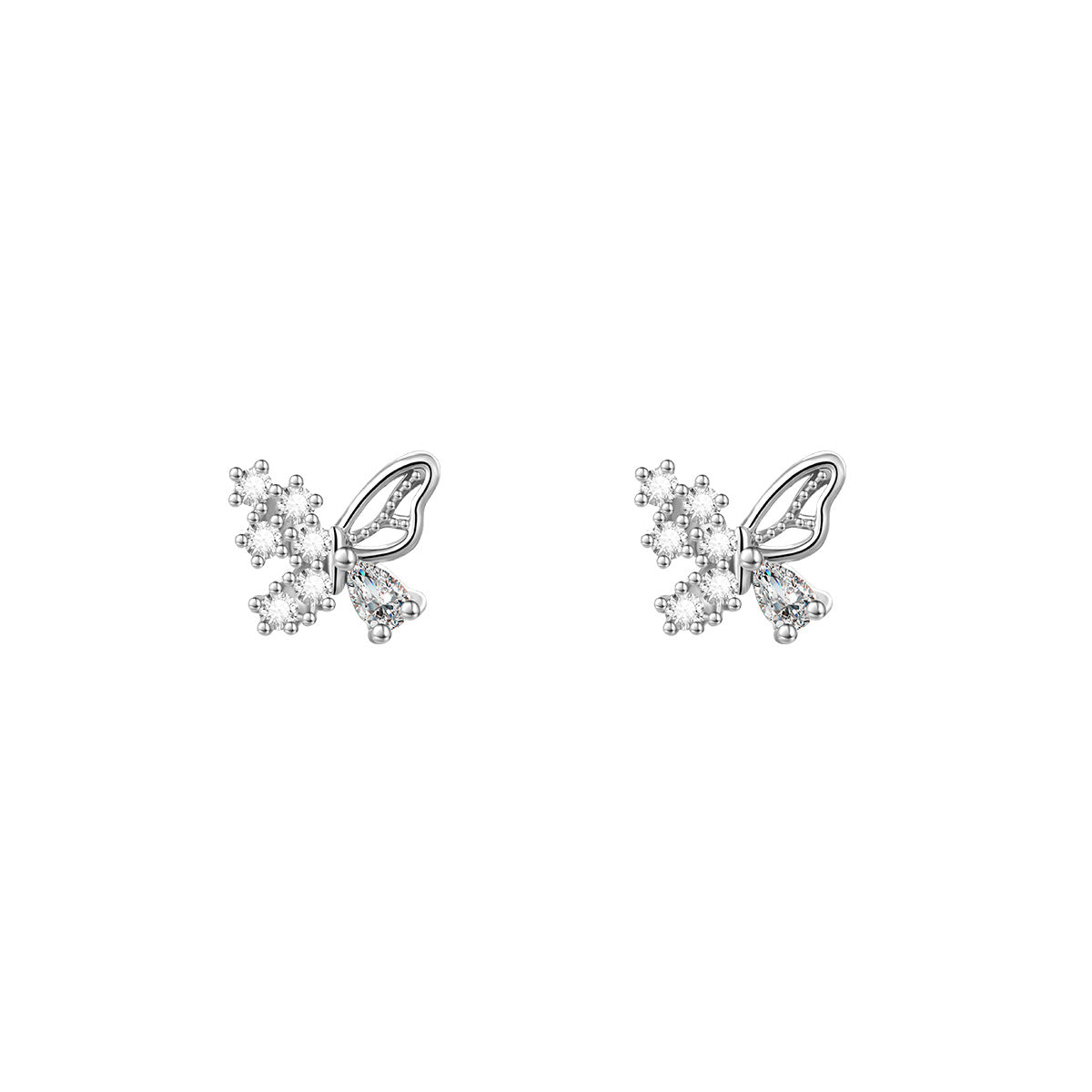 Titanium Steel Gold Ear Bone Butterfly Earrings