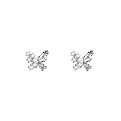 Titanium Steel Gold Ear Bone Butterfly Earrings