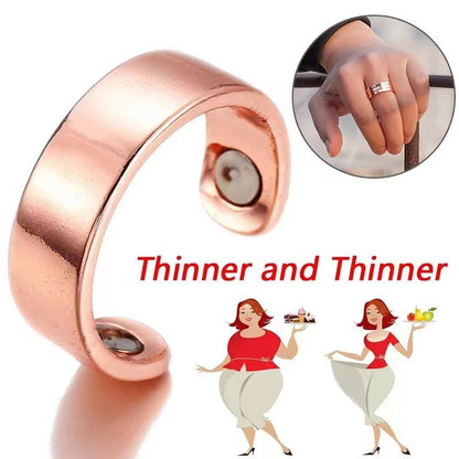 Women's & Men's Double Magnetic Therapy Health Care Open Rings