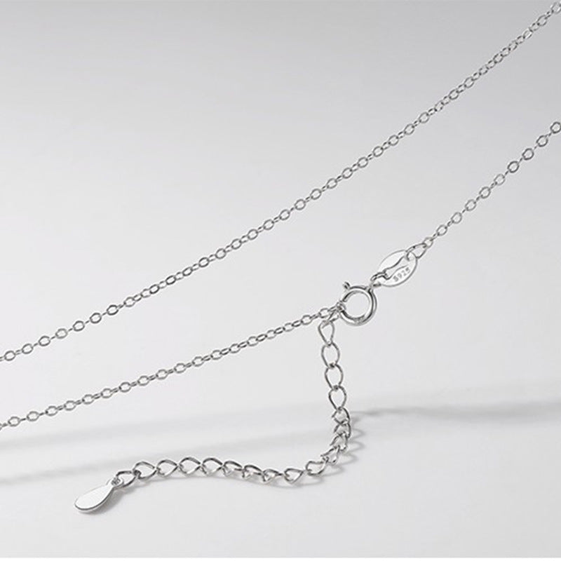 Sterling Sier Cross Chain Clavicle Electroplated Necklaces