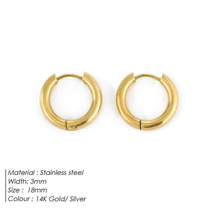 Stainless Steel Ear Gold Plated Jewelry Earrings