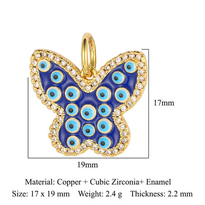 Palm Eyes Face Crown Snake Star Butterfly Rectangle Pendants