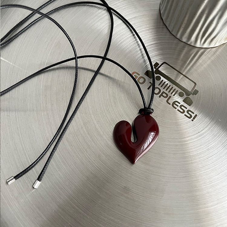 Niche Love Pulling Rope Adjustable Casual Necklaces