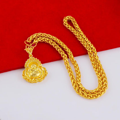 Men's Live Streaming On Gold Plated Large Necklaces