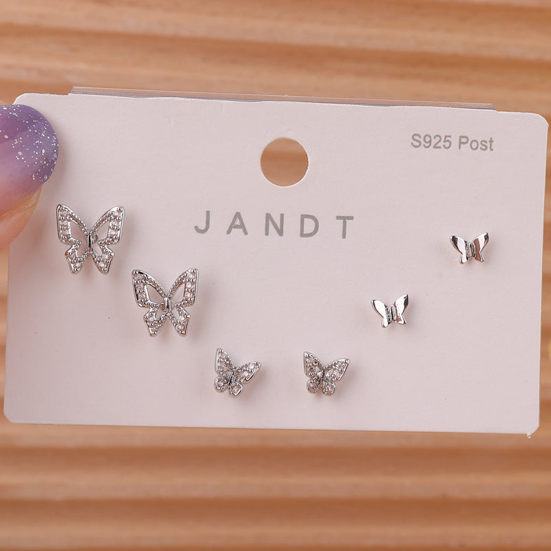 Set Small Ear Niche Design Light Earrings