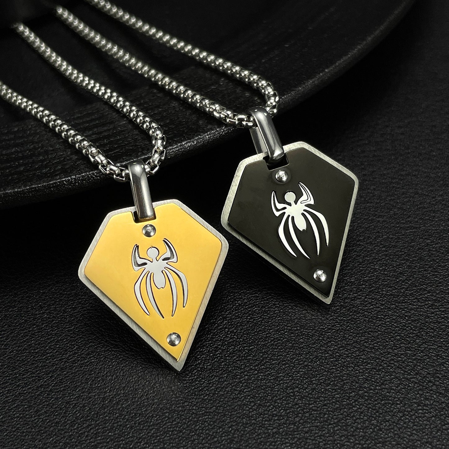 Men's Fashion Hip Hop Unique Geometric Spider Pendants