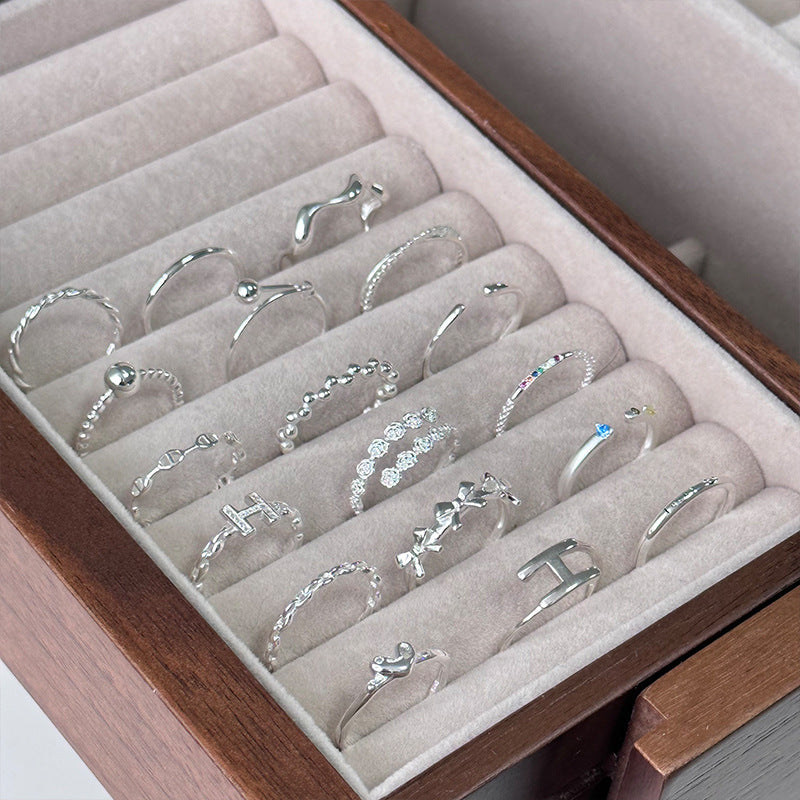 Collection Entire Sterling Sier Material Small Exquisite Rings