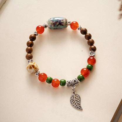 Ceramic Ornament Fashion Flower Glaze Beads Casual Bracelets