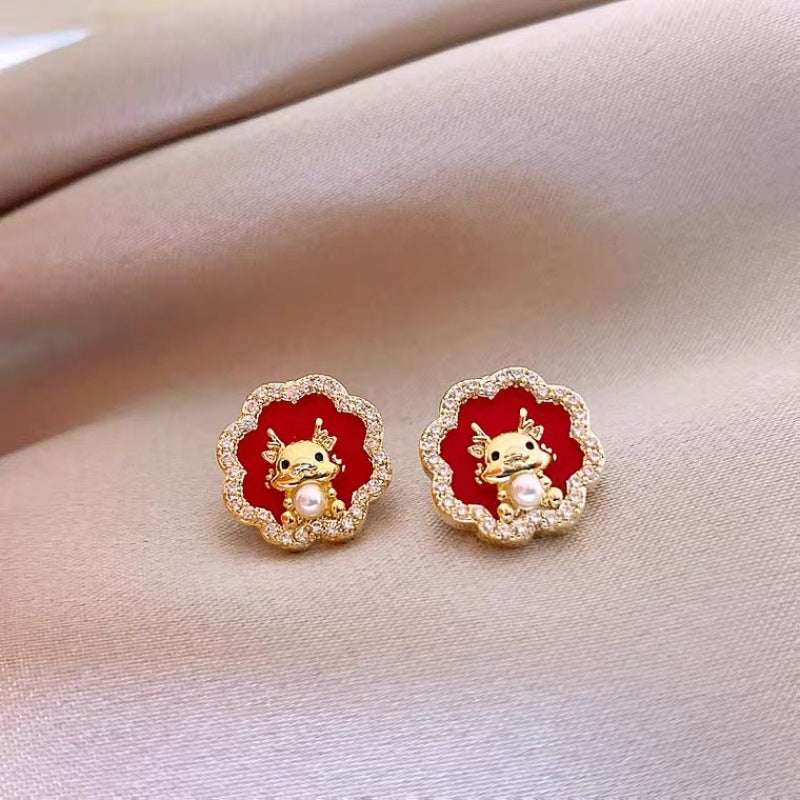 Women's Red Light Luxury High Sense Delicate Earrings