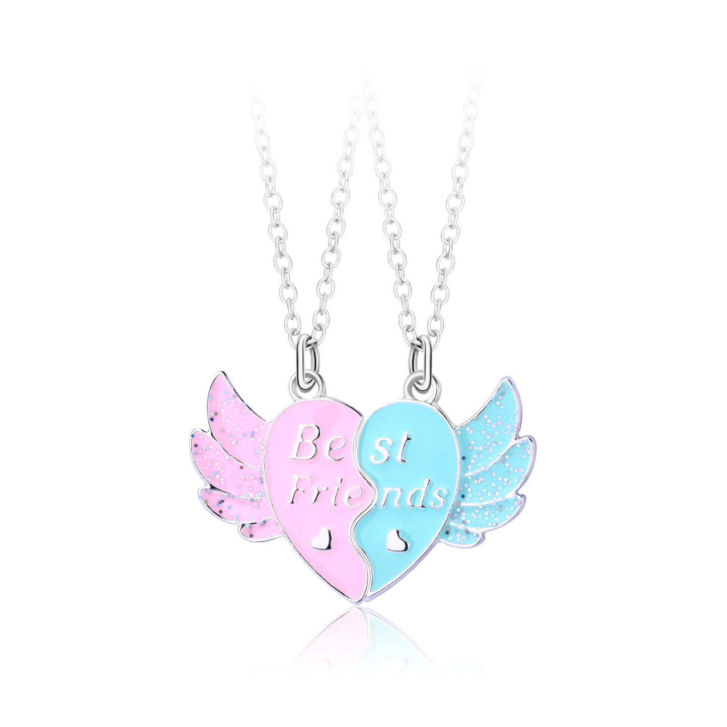 Children's Wings Cartoon Magnetite Suction Alloy Dripping Oil Necklaces