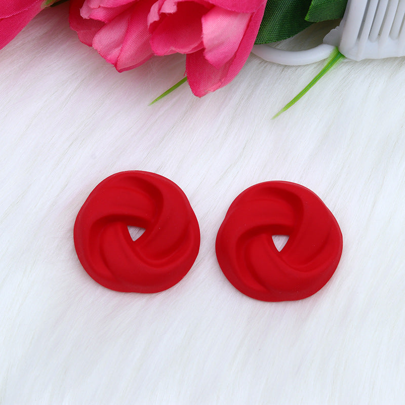 Women's Three-dimensional Spray Paint Fashion Korean Style Earrings