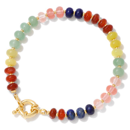 Stone Beads Female Classic Style Preppy Color Bead Bracelets