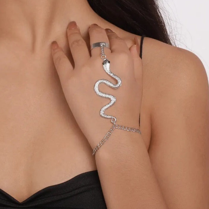 Simple Personality Irregular Alloy Snake-shaped Finger Bracelets