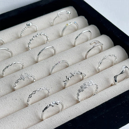 Collection Entire Sterling Sier Material Small Exquisite Rings