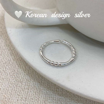 Bright Sier Ornament Sterling Simple Niche Rings