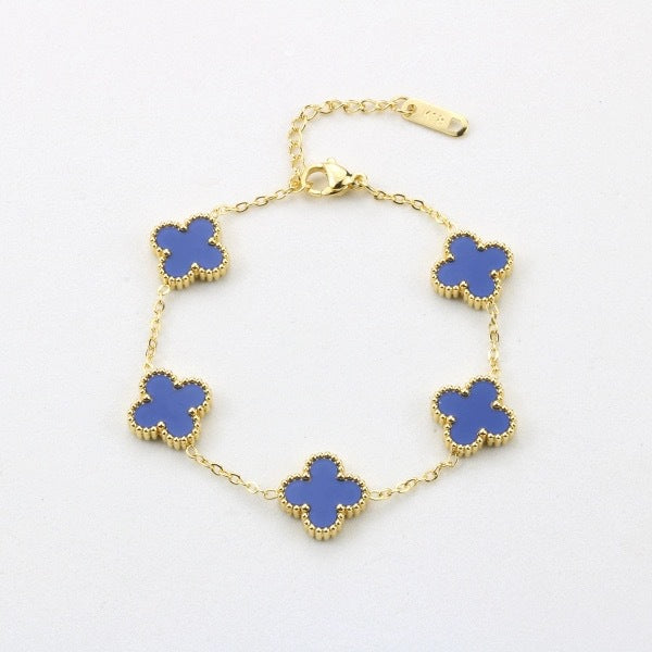 Women's Version Four-leaf Clover Titanium Steel Light Luxury Gold Plating Bracelets