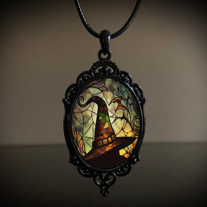 Billion Retro Gothic Crow Cross Witch Necklaces