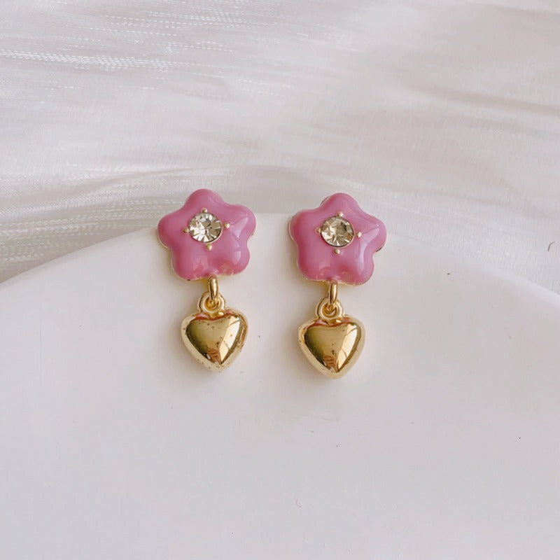 Simple Super Fairy Sweet Flowers Personality Earrings