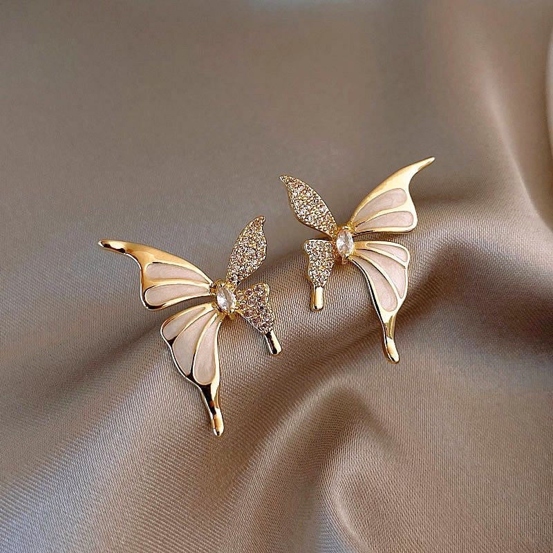 Women's Korean Style Small Exquisite Butterfly Light Earrings