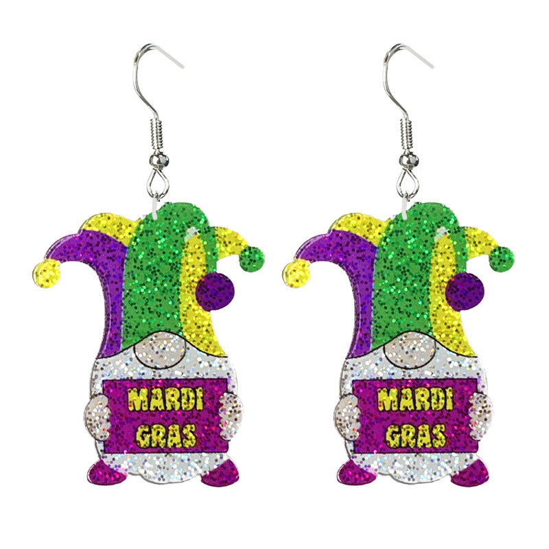 Carnival Shiny Acrylic Simple Party Parade Earrings