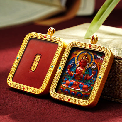 Painted Square Plate Wipe Handmade Brass Pendants