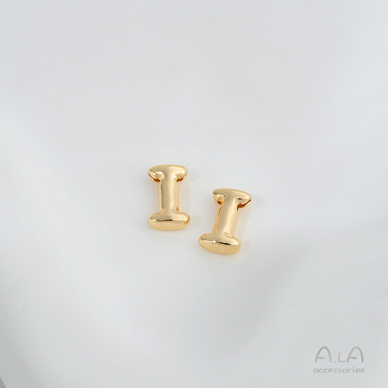 Gold Color Protection Letter Strings Hole Rings