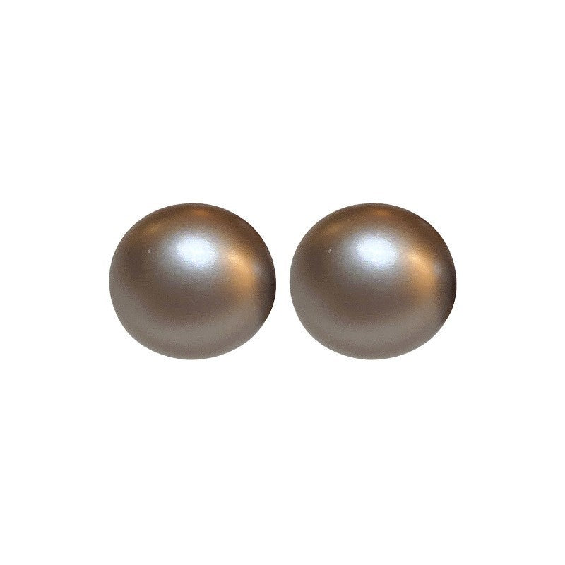 Women's Bread Beads Frosted Texture Pearl Temperamental Earrings