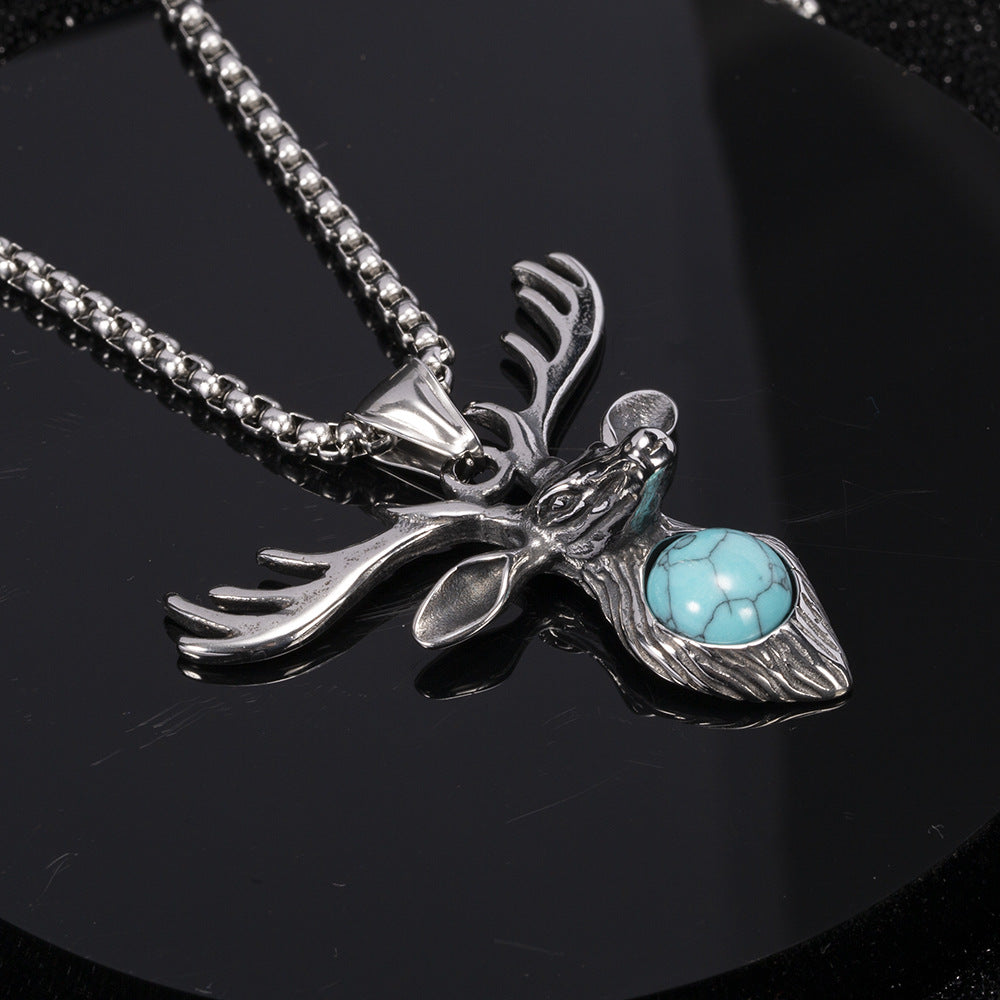 Casting Deer Stainless Fashion Accessories Retro Necklaces