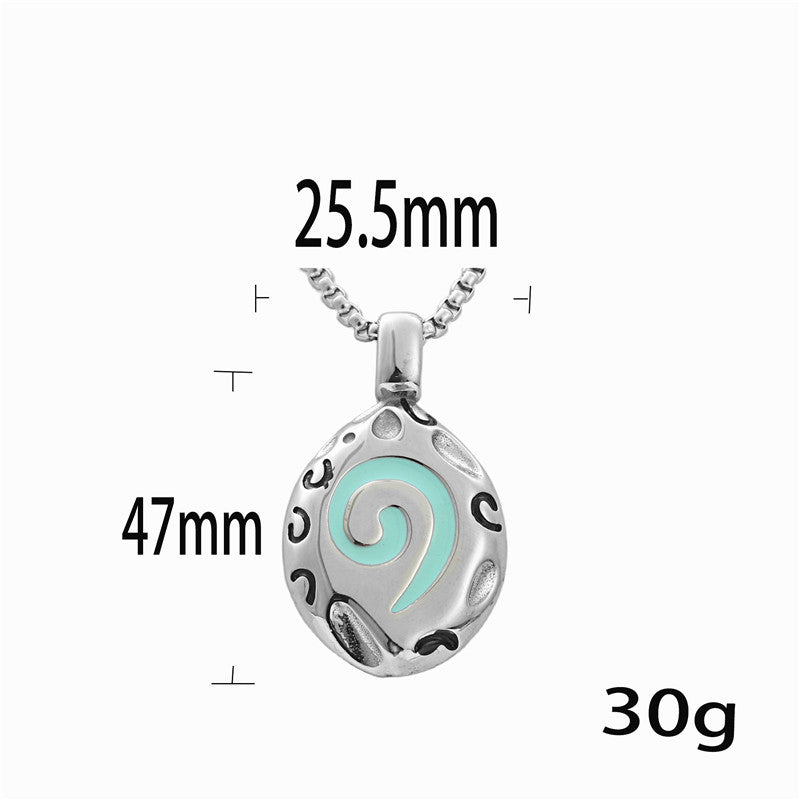 Men's Steel Warcraft Hearthstone Spiral Personality Punk Pendants