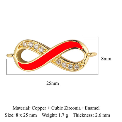 Heart Family Three Copper Zircon Ornament Pendants