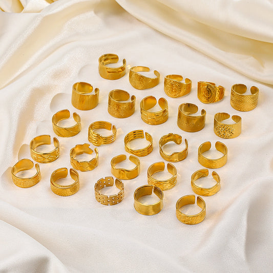 Women's Surface Stainless Steel Trendy Personalized Hip Rings