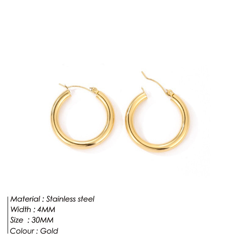 Stainless Steel Ear Gold Plated Jewelry Earrings