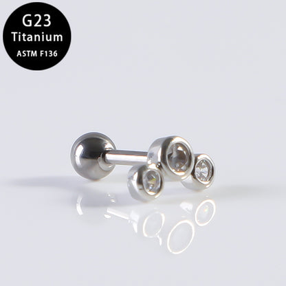 Ear Rivet Bone Pin Accessories Titanium Internal Thread Earrings