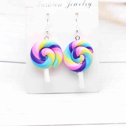 Ice Cream Candy Drink Resin Homemade Earrings