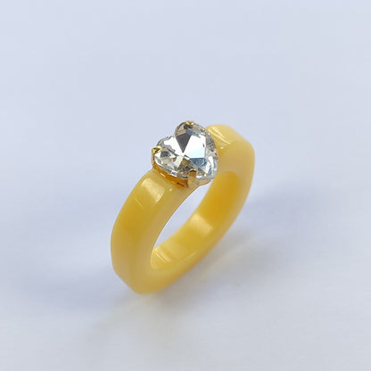 Korean Design Candy Color Gemstone Retro Diamonds Rings