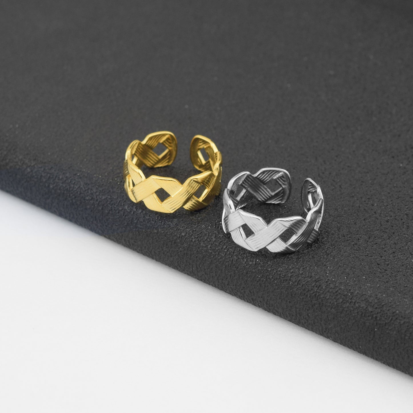Women's Simple Stainless Steel Ornament Personality Trendy Rings