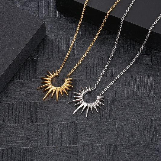 Women's & Men's Sun Clavicle Chain Design High Sense Necklaces