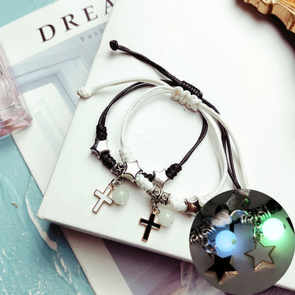 Personalized Luminous One Pair Of Lovers Bracelets