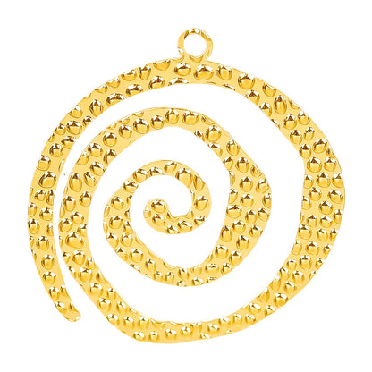 Stainless Steel Trendy Fashionable Golden Spiral Texture Pendants