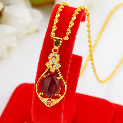 Safety Lock Calabash Pendent Graceful Advanced Necklaces