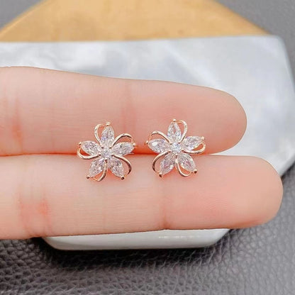 Women's Style Fashionable Simple Elegant Pearl Flower Rings