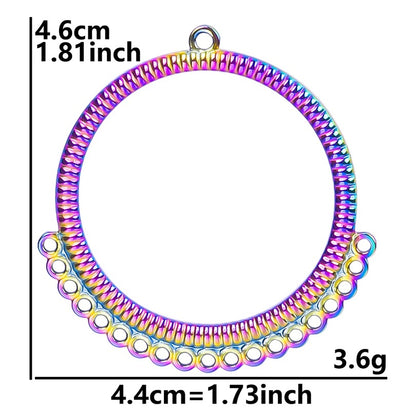 Stainless Steel Round Connector Ornament Accessories Light Necklaces