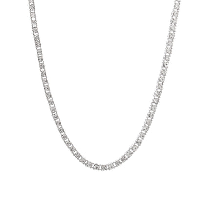 Women's & Men's Row Diamond Punk Versatile Personality Tennis Chain Necklaces